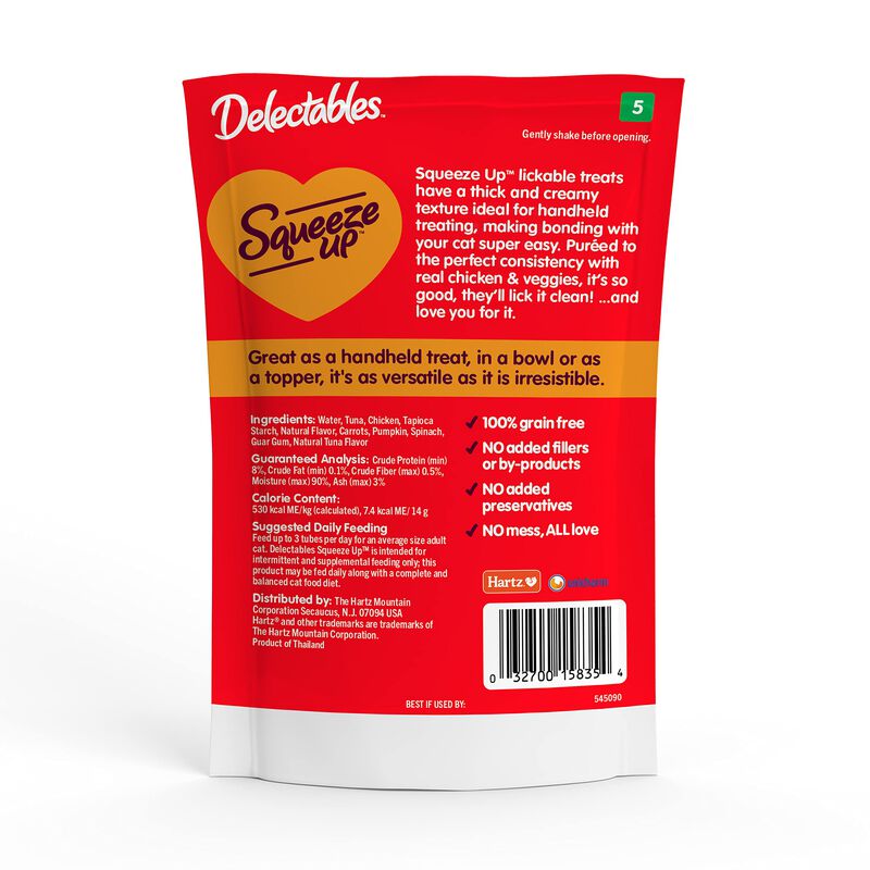 Wet Cat Treats Hartz Delectables Squeeze Up Chi... image number null