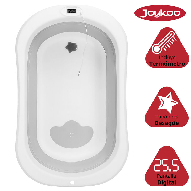 Bañera para Bebé Plegable con Cojín Tapón de Dr... image number null