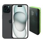 iPhone 15 128GB Negro CHIP Reacondicionado m&aacute;s Power Bank 10,000mah