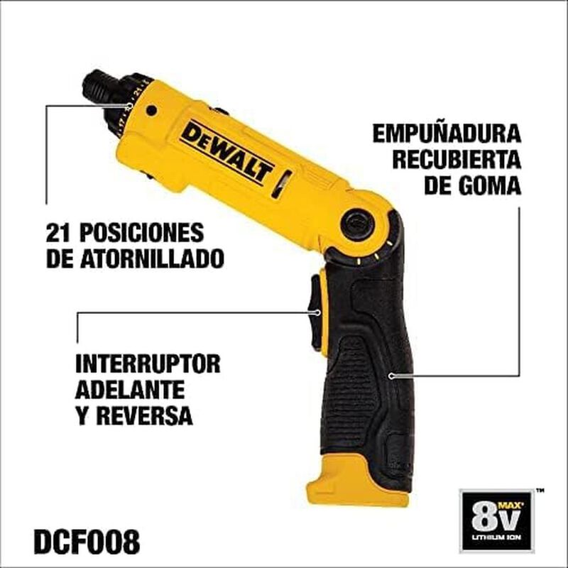 Atornillador Hexagonal DeWalt 1/4" 8V Compacto ... image number null