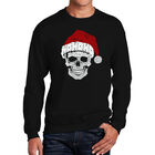 Sudadera De Cuello Redondo Word Art Para Hombre - Calavera de Santa - Negro