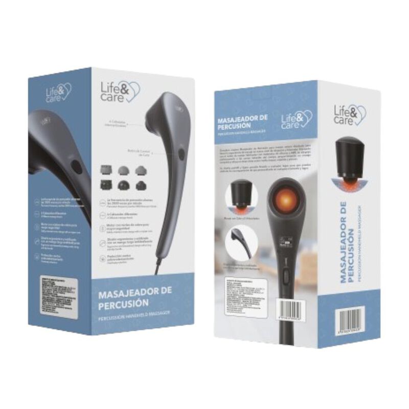 Masajeador De Percusi&oacute;n Negro Life&Care image number null