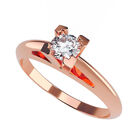 Anillo de Compromiso de 10K con Circonia Talla 55 ORO ROSA 10K- / M464-10R-CZ-55