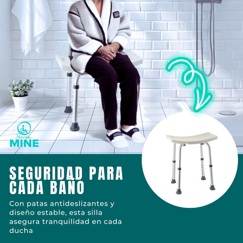Banco para Baño Adulto Mayor con Asas Laterales... image number null