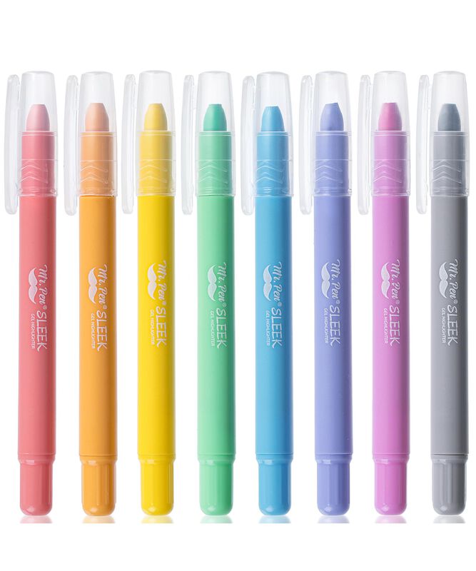 Resaltadores De Gel Mr. Pen 8 Unidades Sin Sang... image number null