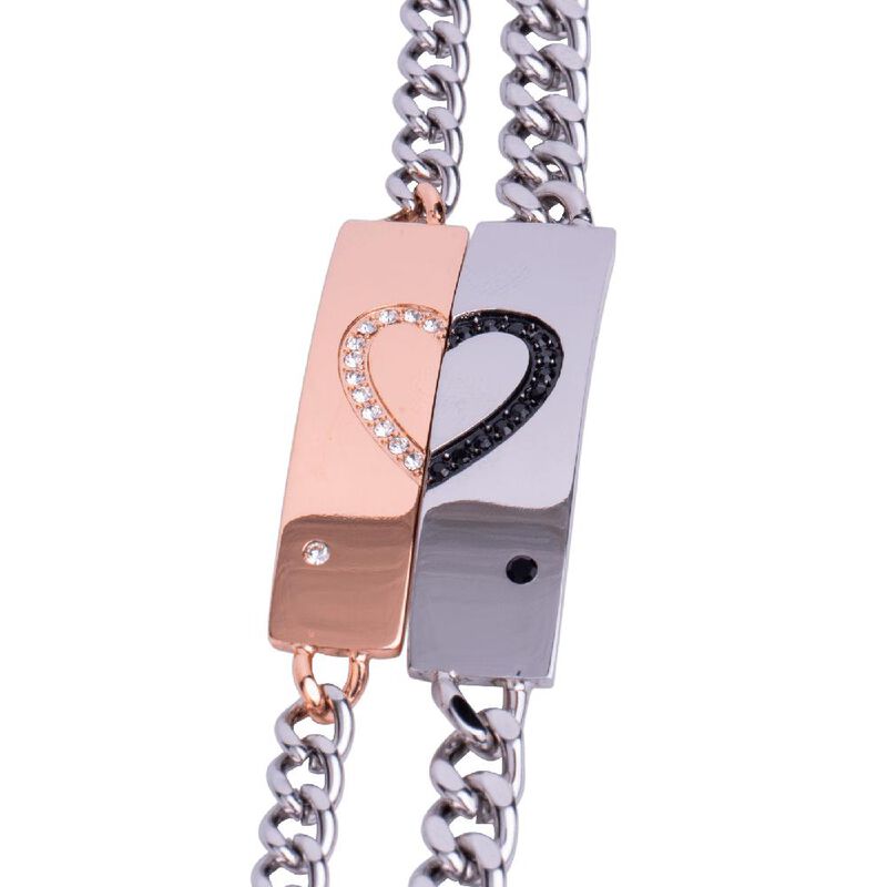 Pulseras Parejas Novios Tipo Esclava Regalos Na... image number null