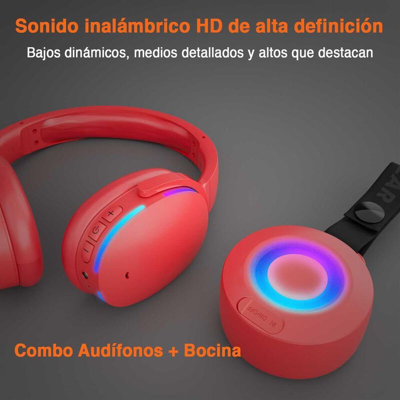 Aud&iacute;fonos y bocina combo HYPERGEAR Rojo Stereo ... image number null