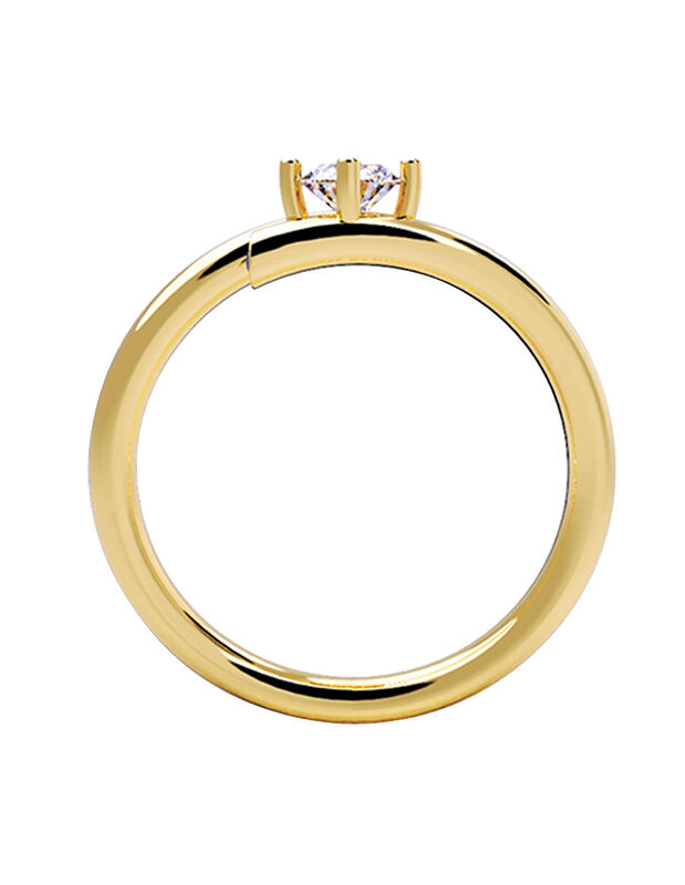 Anillo de Compromiso de 14K con Diamante de Lab... image number null