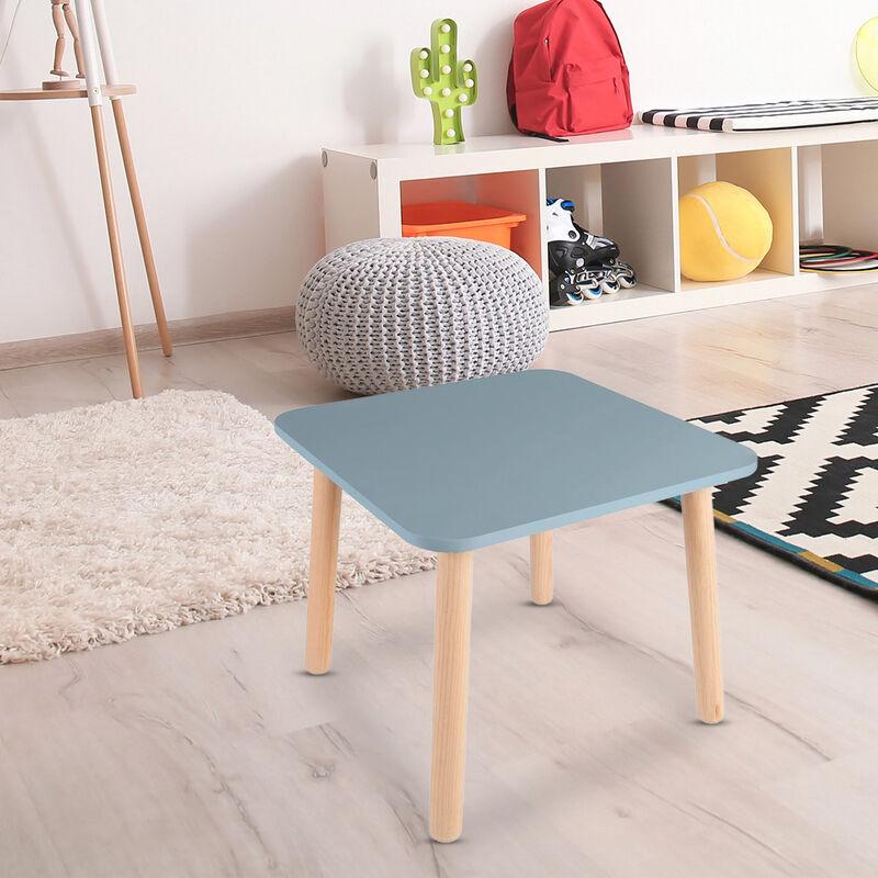 Mesa cuadrada de Madera para Ni&ntilde;os-Azul image number null