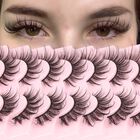 Pesta&ntilde;as Postizas Geeneiya 18 mm Estilo Esponjoso Tipo Mink - Pack De 7