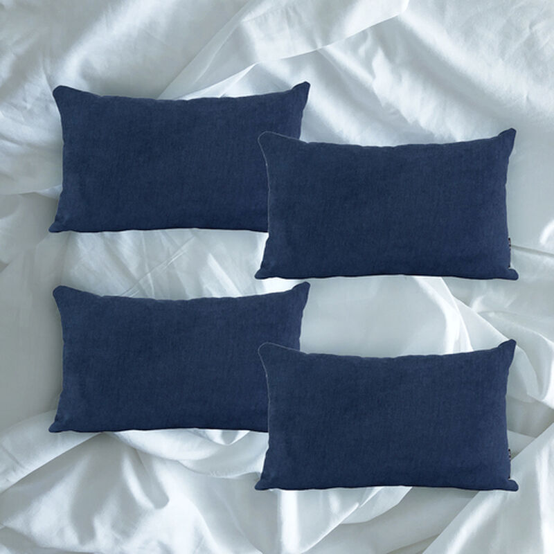 Set de 4 Cojines Dicasa DeltaOne Azul Marino image number null