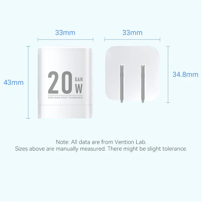 Cargador Turbo USB-C VENTION GaN de 20W Blanco ... image number null