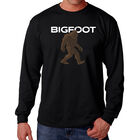 Camiseta De Manga Larga Word Art Para Hombre - Bigfoot - Negro