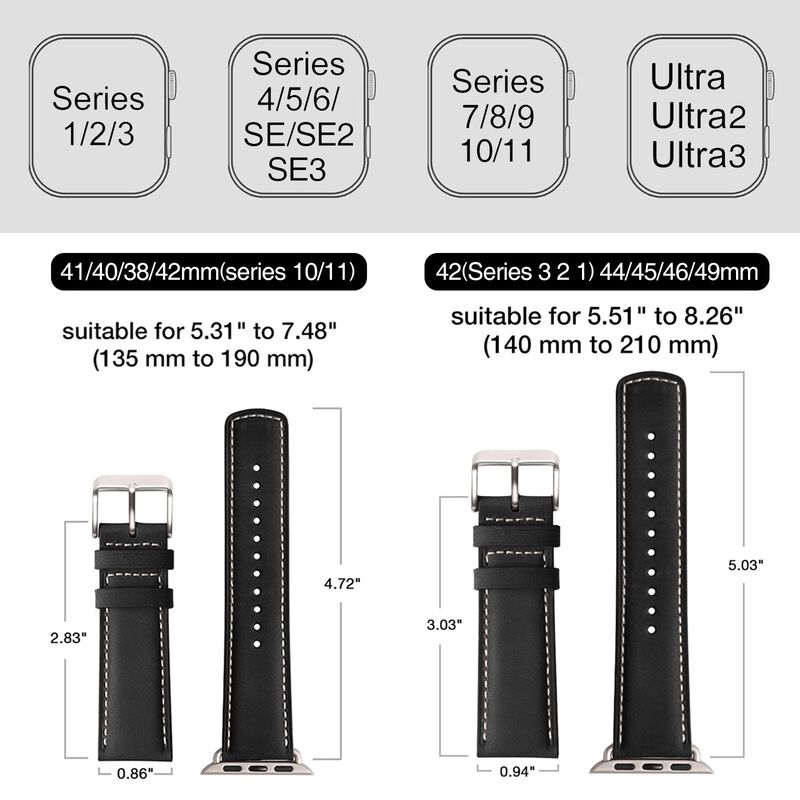 Correa de Cuero SUNFWR para Apple Watch image number null
