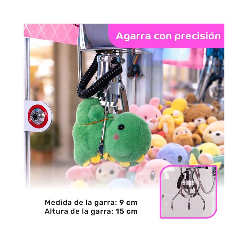 Mini Maquina Garra Peluche Rosa Mini Doll Caza ... image number null
