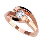 Anillo de Compromiso de 14K con Diamante de Laboratorio 0.20 CT F VS1 Talla 9 ORO ROSA 14K - / M437-20-14R-LG-9