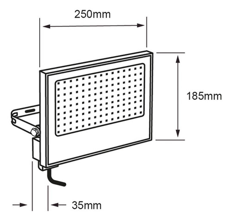 Reflector Led Exterior 100w Luz Fr&iacute;a Ip66 No At... image number null
