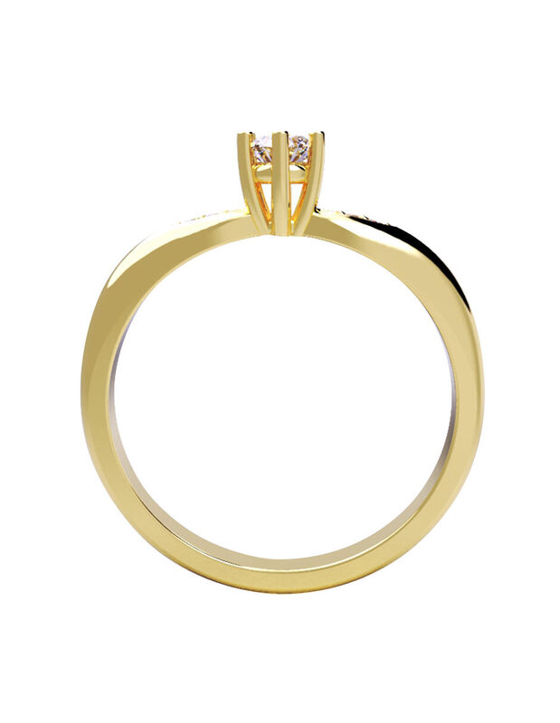 Anillo de Compromiso en Oro de 10K con Circonia... image number null