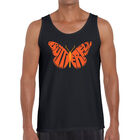 Tank Top Word Art Para Hombre - Mariposa - Negro