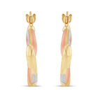 Arracadas De Oro Florentino 10K Mate Y Brilloso (9 Mm Aprox)