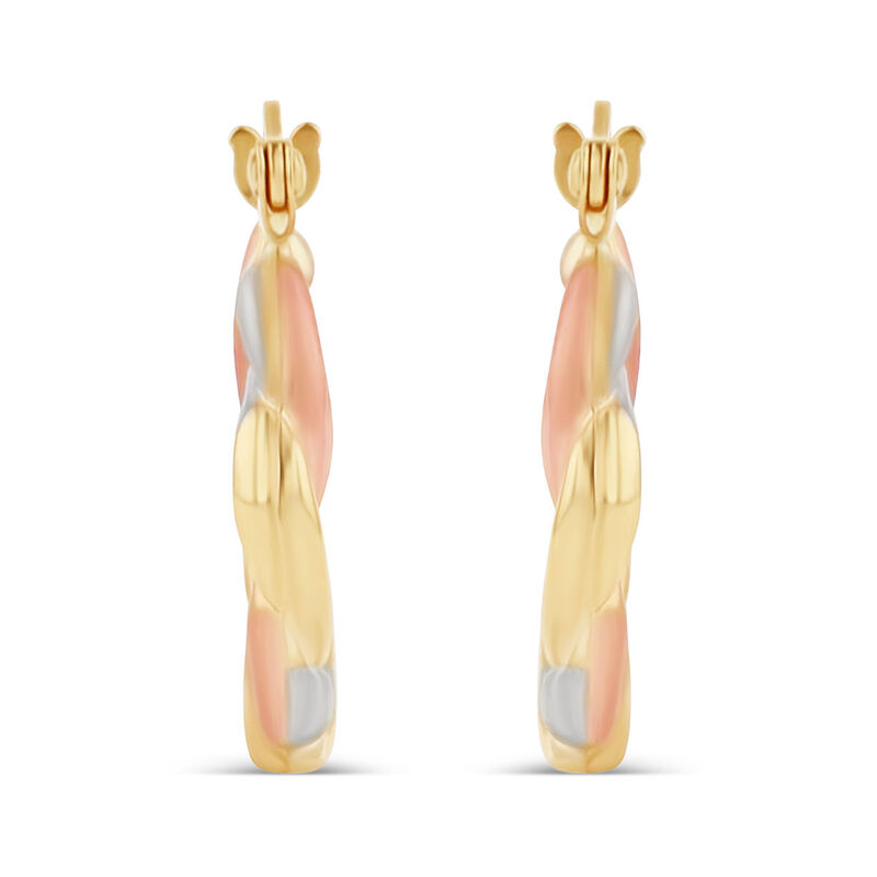 Arracadas De Oro Florentino 10K Mate Y Brilloso... image number null