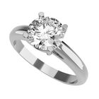 Anillo de Compromiso en Oro Blanco 14K con Circonia -  Talla:4.5/ FJ777-14W-CZ-45