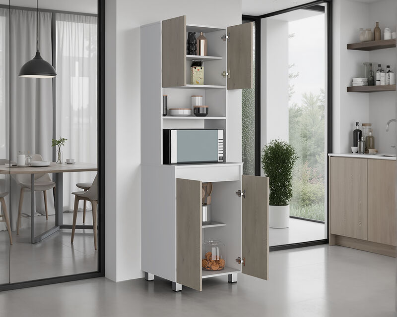 M&oacute;dulo Microondas Vimo Caf&eacute; Claro Y Blanco Virt... image number null