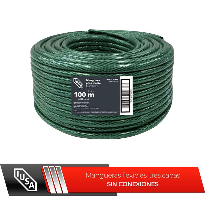 Rollo De Manguera Flexible Tricapa, Iusa, 100 M... image number null