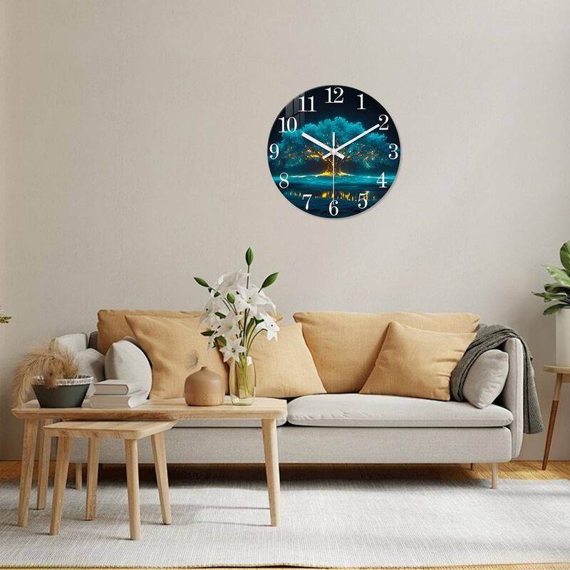 Reloj De Pared Xnm De 51 cm, Vidrio, Alimentado... image number null