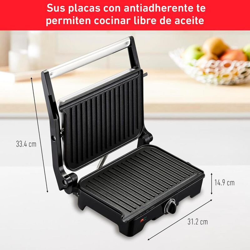PARRILLA PANINI T-FAL SW3332DMX ANTIADHERENTEAC... image number null
