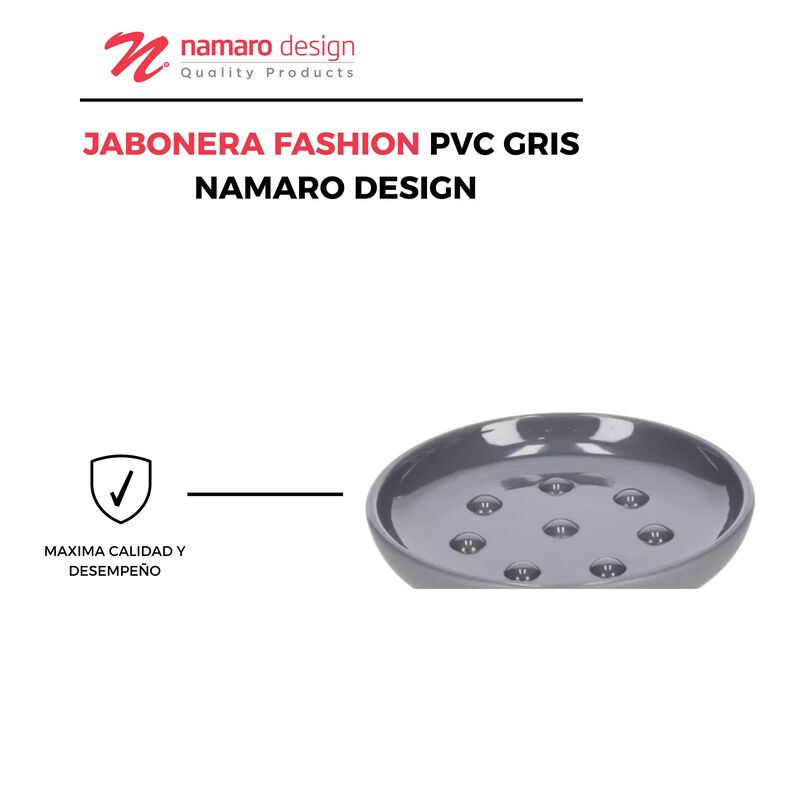 Jabonera Fashion Pvc Gris Namaro Design image number null
