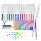 Joyask Bol&iacute;grafos De Gel Retr&aacute;ctiles Con Glitter &ndash; 18 Colores Vibrantes