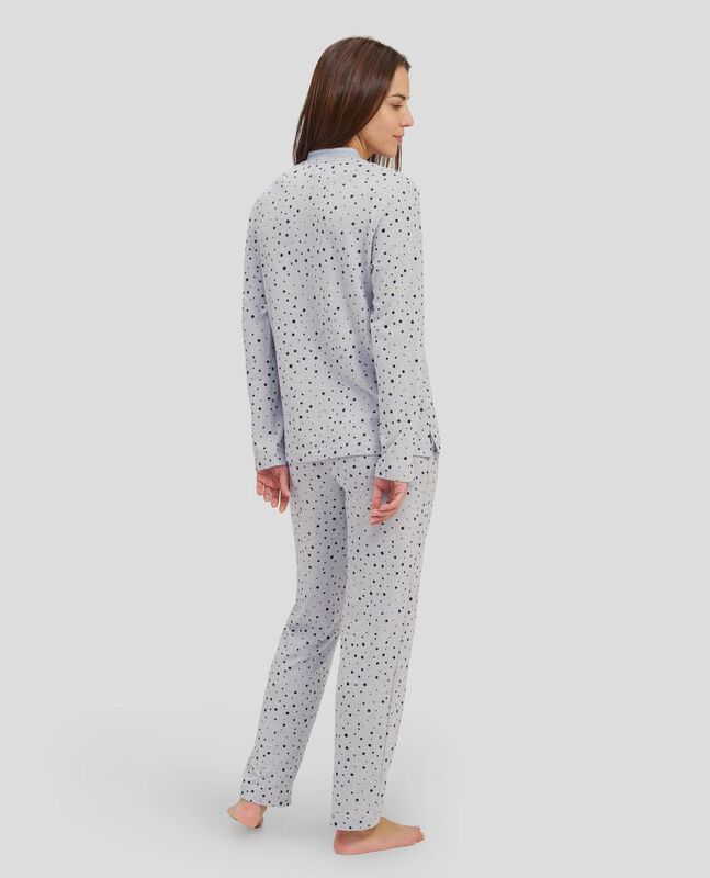 Pijama de Mujer con Estampado de Lunares Gris image number null