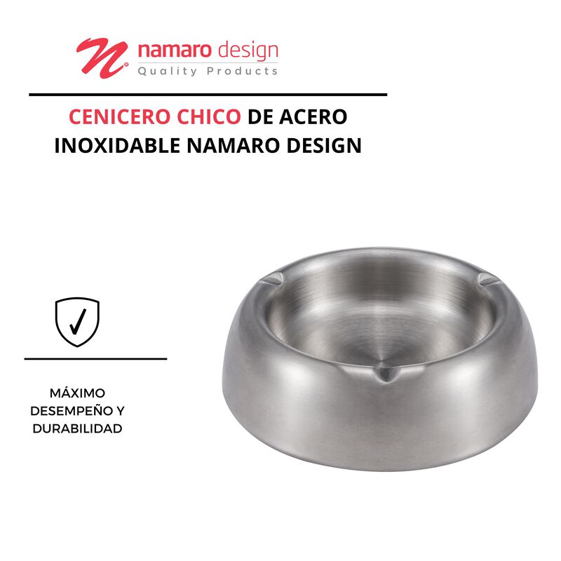 Cenicero Chico De Acero Inoxidable Namaro Desig... image number null