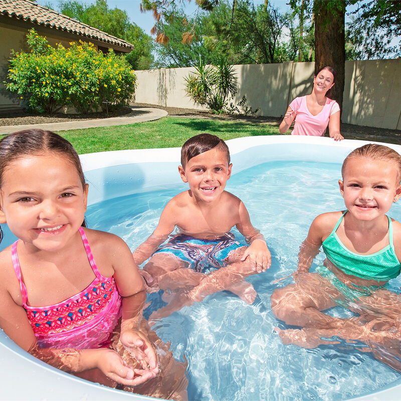 Alberca Inflable Curva 2 Anillos Lisa Azul 1 Mo... image number null