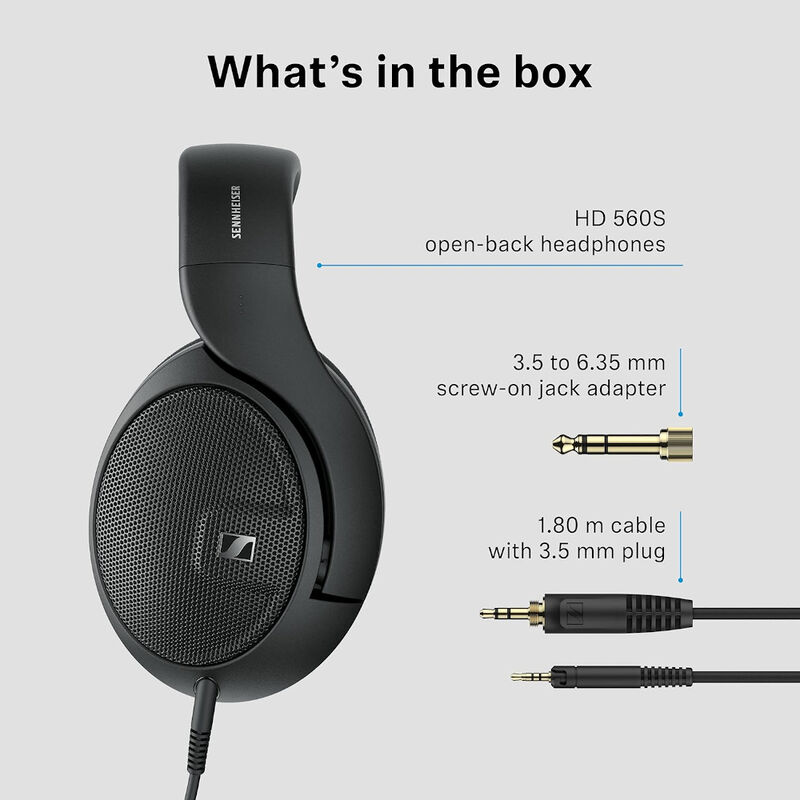 Aud&iacute;fonos Al&aacute;mbricos Sennheiser HD 560s Negros image number null
