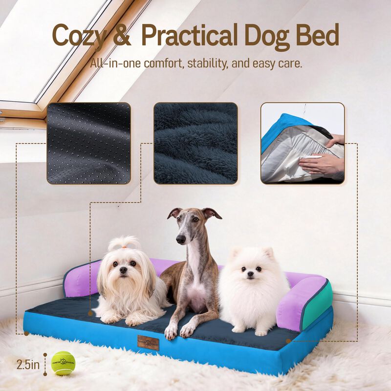 Cama Ortop&eacute;dica Lavable Para Perros Grandes Com... image number null
