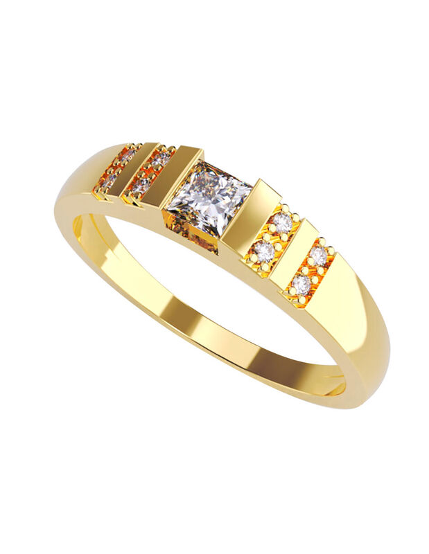 Anillo de Compromiso de 14K con Diamante de Lab... image number null