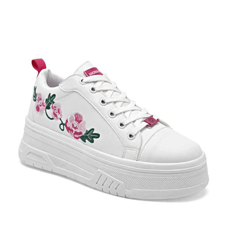 Moramora Tenis urbano para mujer blanco multico... image number null