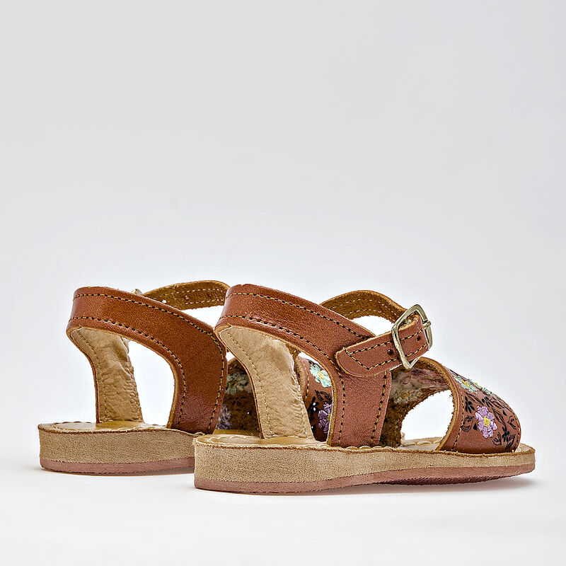 Mora Tierra sandalia para beb&eacute; camel multicolor... image number null