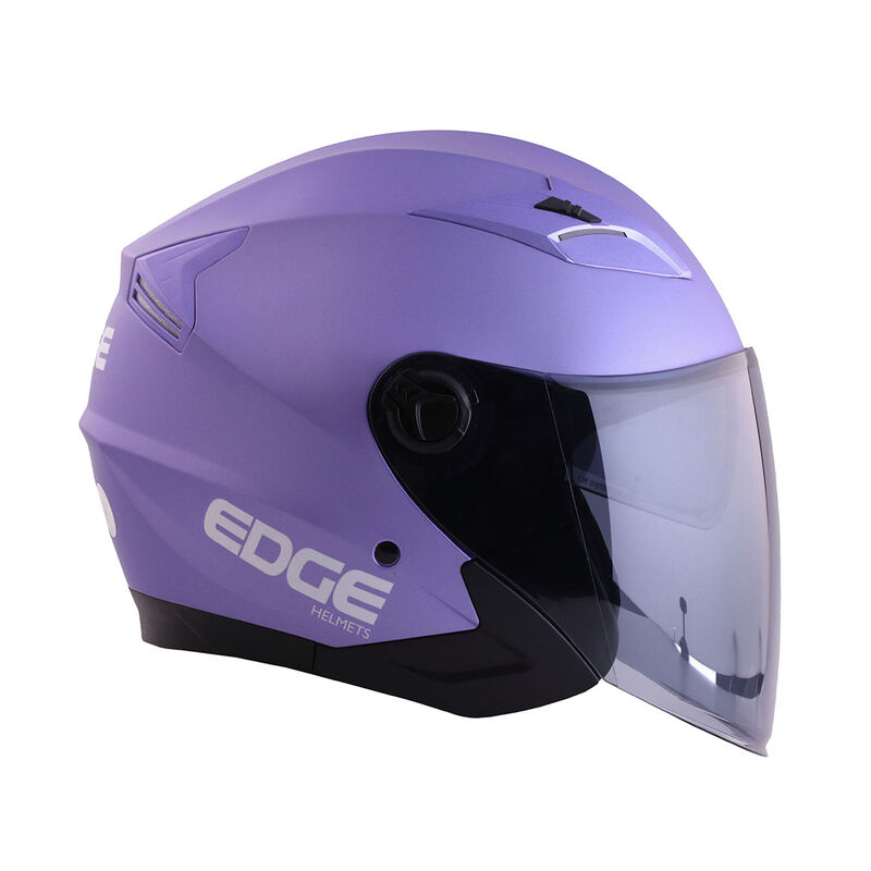 Casco Para Moto Edge Jaguar S&oacute;lido P&uacute;rpura Cert... image number null