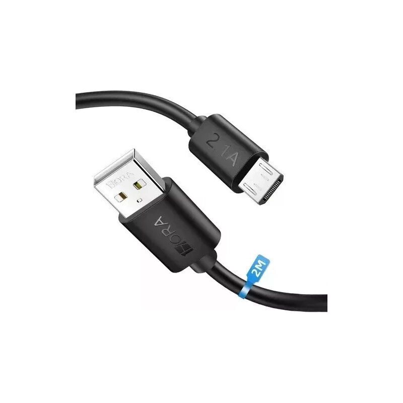 Cable USB 1HORA Salida V8 2.1A 2M Blanco Cab178 image number null