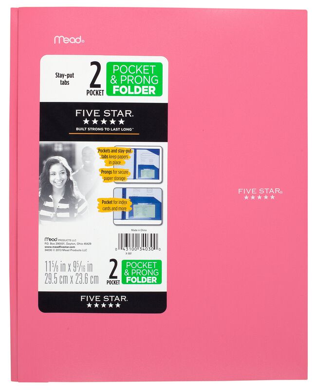 Carpeta De Archivo Five Star 29,5 &times; 23,6 cm Ros... image number null