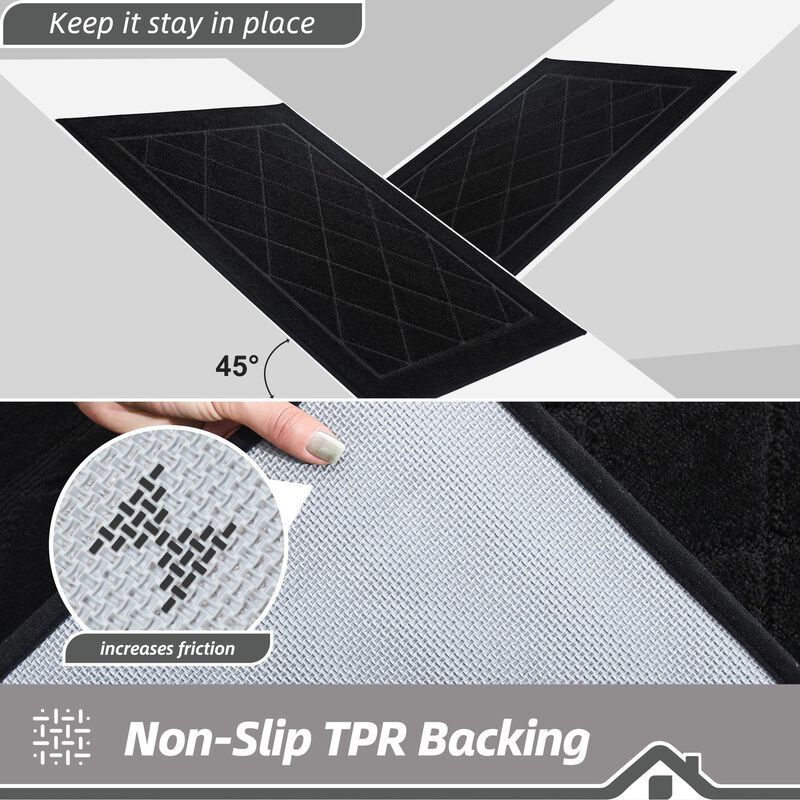 Felpudo Beqhause 81 cm X 122 cm Negro Antidesli... image number null