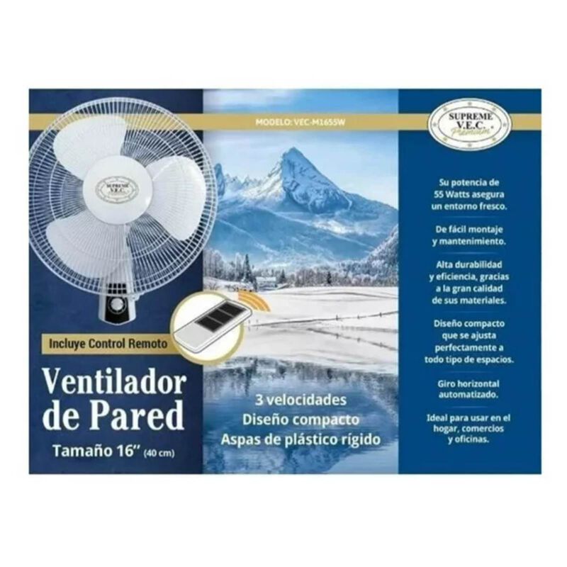 Ventilador de Pared 16 Supreme Vec Premium 55W ... image number null