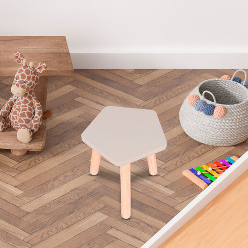 Banquito de Madera para Ni&ntilde;os- Pentagono - Gris... image number null