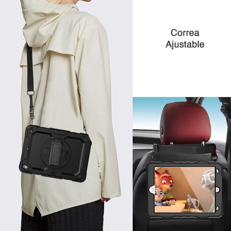 Funda TEKKU StrapB uso rudo para iPad 9 iPad 8 ... image number null