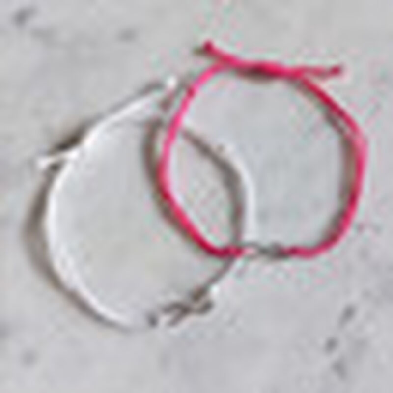 Set 2 Pulseras Infinito De Plata Con Hilo Blanc... image number null