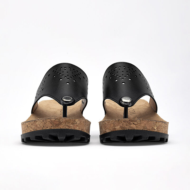 Via Moda sandalia piso para mujer negro cod 140... image number null