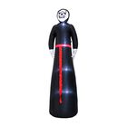 Inflable Halloween Esqueleto Gigante 243 Cm Calavera Luz Led Negro Jardimex